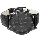  Shop Authentic Hugo Boss Blackout Chronograph Black Dial Black Leather Strap Watch For Men - HB1512567 - Luxxuri