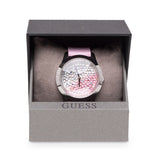  Shop Authentic Guess Crush Crystals Silver Dial Pink Rubber Strap Watch for Women - W1223L1 - Luxxuri