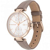  Shop Authentic Tommy Hilfiger Angela Quartz Silver Dial Brown Leather Strap Watch for Women - 1782125 - Luxxuri