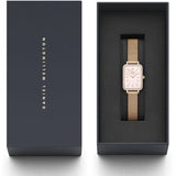  Shop Authentic Daniel Wellington Quadro Studio White Dial Rose Gold Mesh Strap Watch For Women - DW00100517 - Luxxuri