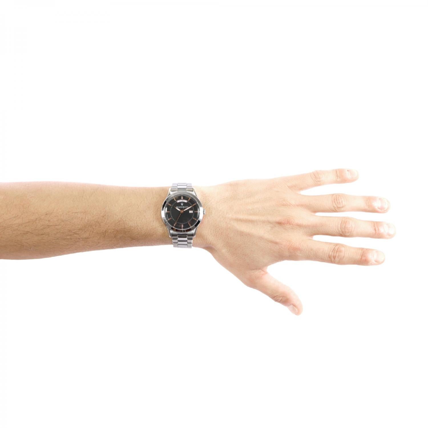  Shop Authentic Maserati Tradizione Black Dial Silver Steel Strap Watch For Men - R8853125002 - Luxxuri