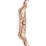  Shop Authentic Michael Kors Sage Three-Hand Mother of Pearl White Dial Rose Gold Steel Strap Watch for Women - MK4806 - Luxxuri