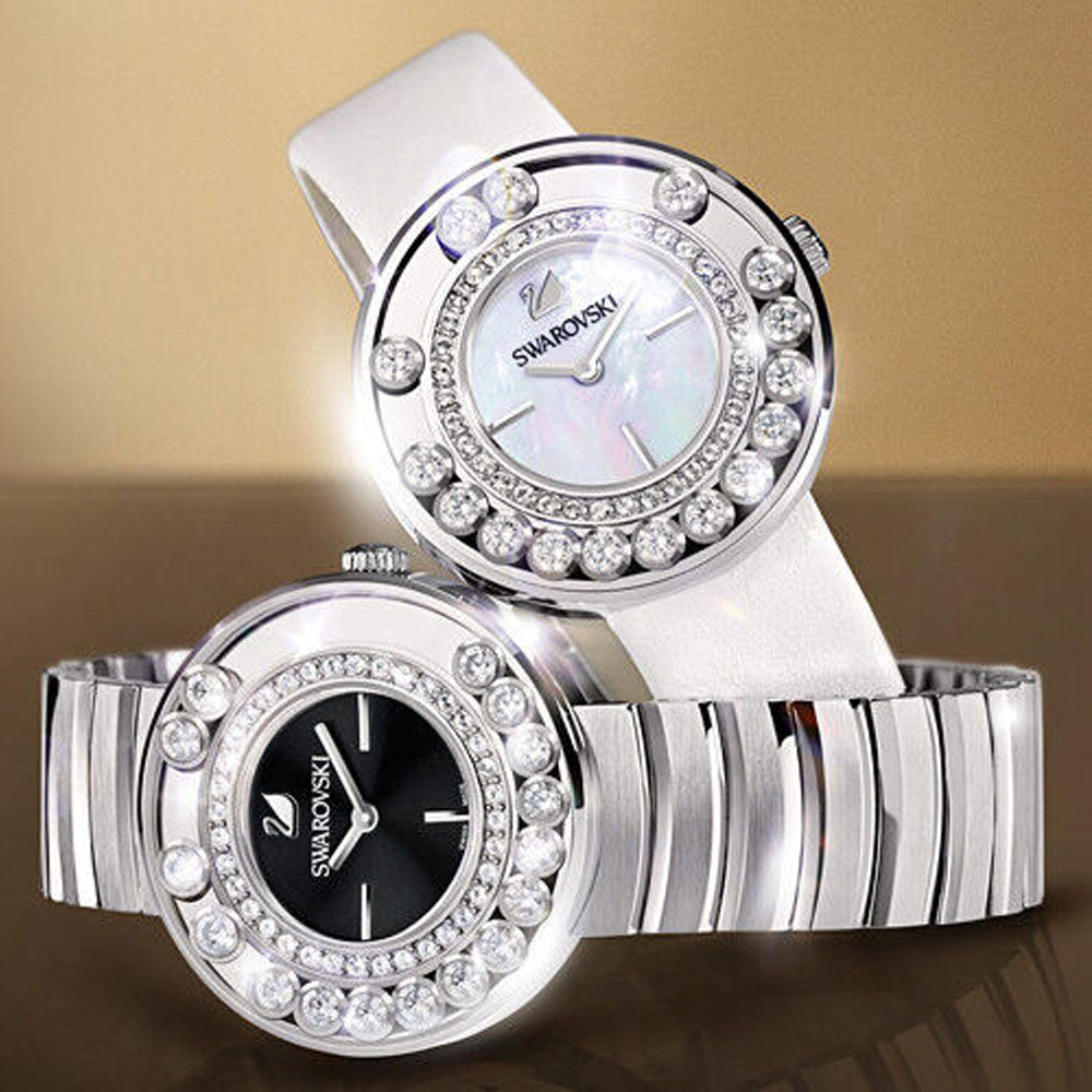  Shop Authentic Swarovski Lovely Crystal Mother of Pearl Dial Silver Steel Strap Watch for Women - 1160307 - Luxxuri