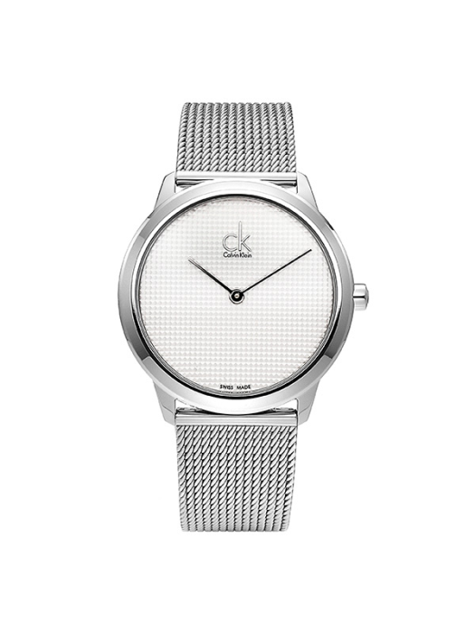  Shop Authentic Calvin Klein Minimal White Dial Silver Mesh Bracelet Watch for Women - K3M2212Y - Luxxuri