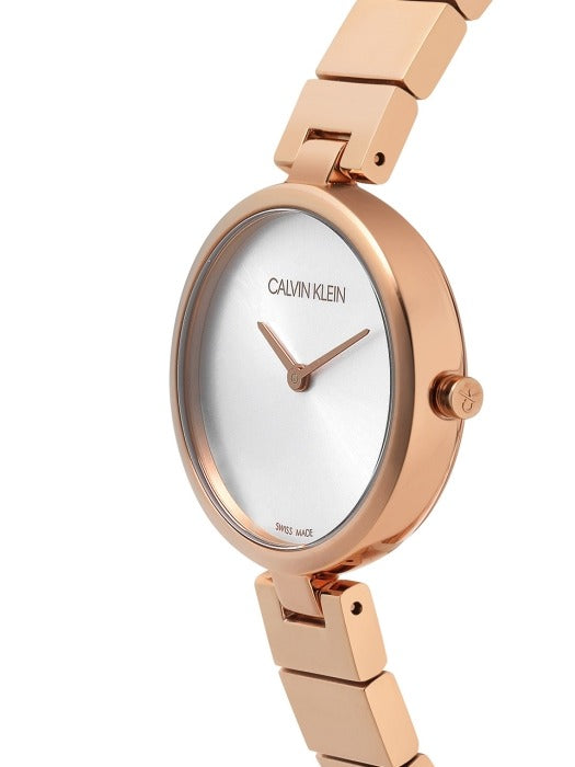  Shop Authentic Calvin Klein Authentic White Dial Rose Gold Steel Strap Watch for Women - K8G23646 - Luxxuri