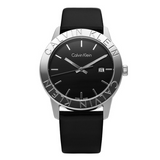  Shop Authentic Calvin Klein Steady Black Dial Black Leather Strap Watch for Women - K7Q211C1 - Luxxuri