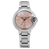  Shop Authentic Cartier Ballon Bleu de Cartier Pink Dial Silver Steel Strap Watch for Women - WSBB0046 - Luxxuri