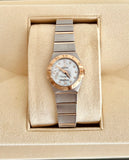  Shop Authentic Omega Constellation Manhattan Quartz Diamonds Mother of Pearl Dial Two Tone Steel Strap Watch for Women - 131.20.25.60.55.001 - Luxxuri