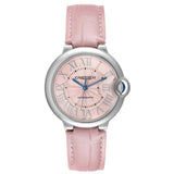  Shop Authentic Cartier Ballon Bleu De Cartier Pink Dial Pink Leather Strap Watch for Women - WSBB0007 - Luxxuri