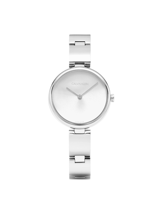  Shop Authentic Calvin Klein Wavy Silver Dial Silver Steel Strap Watch for Women - K9U23146 - Luxxuri