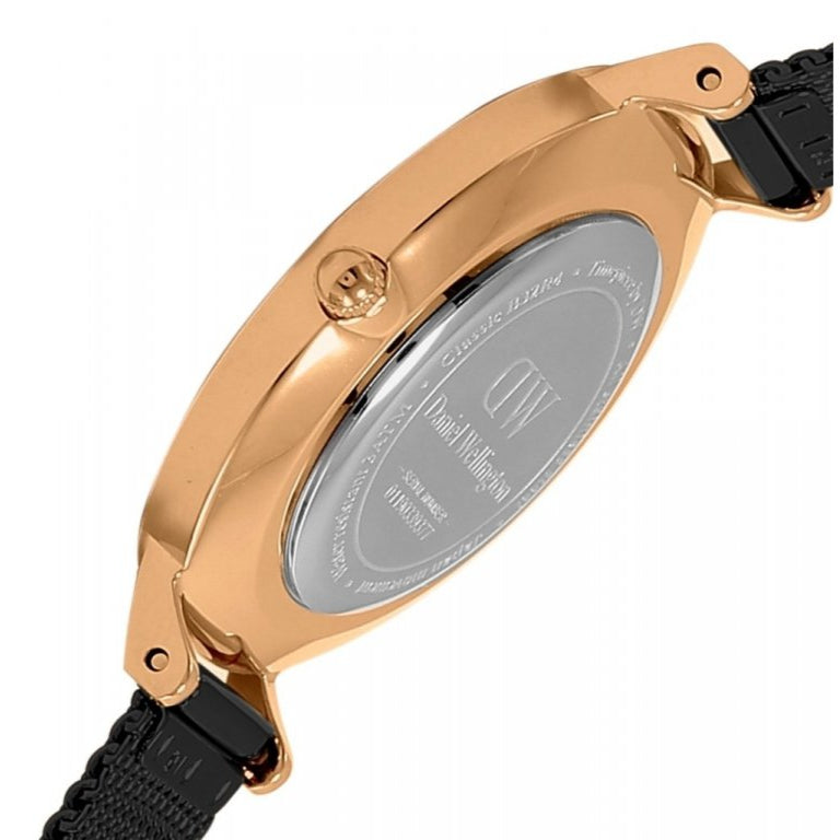  Shop Authentic Daniel Wellington Petite Ashfield Black Dial Black Mesh Strap Watch For Women - DW00100245 - Luxxuri