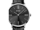  Shop Authentic Hugo Boss Jackson Black Dial Black Leather Strap Watch for Men - 1513369 - Luxxuri