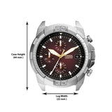  Shop Authentic Fossil Bronson Chronograph Red Dial Silver Steel Strap Watch for Men - FS5878 - Luxxuri