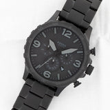  Shop Authentic Fossil Nate Chronograph Black Dial Black Steel Strap Watch for Men - JR1401 - Luxxuri