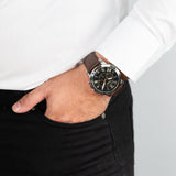  Shop Authentic Fossil Grant Chronograph Black Dial Brown Leather Strap Watch for Men - FS4813 - Luxxuri