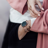  Shop Authentic Daniel Wellington Classic Melrose Black Dial Rose Gold Mesh Bracelet Watch For Women - DW00100161 - Luxxuri