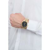  Shop Authentic Michael Kors Slim Runway Quartz Black Dial Gold Steel Strap Watch For Men - MK8621 - Luxxuri
