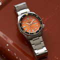  Shop Authentic Seiko 5 Sports Automatic Orange Dial Silver Steel Strap Watch For Men - SRPD59K1 - Luxxuri