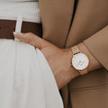  Shop Authentic Daniel Wellington Classic Petite White Dial Rose Gold Mesh Bracelet Watch For Women - DW00100219 - Luxxuri