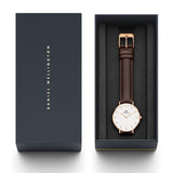  Shop Authentic Daniel Wellington Classic Petite Bristol White Dial Brown Leather Strap Watch For Women - DW00100171 - Luxxuri