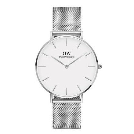  Shop Authentic Daniel Wellington Classic Petite Sterling White Dial Silver Mesh Bracelet Watch for Women - DW00100442 - Luxxuri