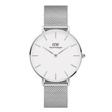  Shop Authentic Daniel Wellington Classic Petite Sterling White Dial Silver Mesh Bracelet Watch for Women - DW00100442 - Luxxuri