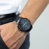  Shop Authentic Tommy Hilfiger Daniel Black Dial Black Steel Strap Watch for Men - 1710383 - Luxxuri