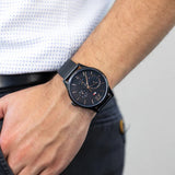  Shop Authentic Tommy Hilfiger Damon Quartz Black Dial Black Mesh Bracelet Watch for Men - 1791420 - Luxxuri