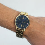  Shop Authentic Tommy Hilfiger Daniel Chronograph Blue Dial Gold Steel Strap Watch for Men - 1710384 - Luxxuri