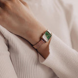  Shop Authentic Daniel Wellington Pressed Melrose Emerald Green Rose Gold Mesh Strap Watch For Women - DW00100445 - Luxxuri