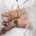  Shop Authentic Daniel Wellington Pressed Melrose Emerald Green Rose Gold Mesh Strap Watch For Women - DW00100445 - Luxxuri