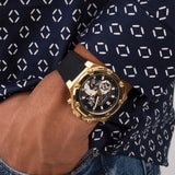  Shop Authentic Guess Third Gear Multifunction Black Dial Black Rubber Strap Watch for Men - GW0334G2 - Luxxuri