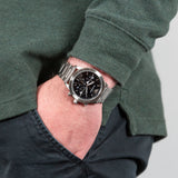 Shop Authentic Emporio Armani Mario Chronograph Black Dial Silver Steel Strap Watch For Men - AR11241 - Luxxuri