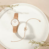  Shop Authentic Daniel Wellington Classic Petite White Dial Rose Gold Mesh Bracelet Watch For Women - DW00100219 - Luxxuri