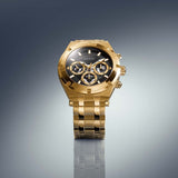  Shop Authentic Guess Continental Black Dial Gold Steel Strap Watch for Men - GW0260G2 - Luxxuri