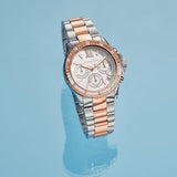 Shop Authentic Michael Kors Everest Chronograph White Dial Two Tone Steel Strap Watch For Women - MK7214 - Luxxuri