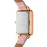 Shop Authentic Daniel Wellington Quadro Pressed Mother of Pearl Pink Dial Pink Leather Strap Watch For Women - DW00100508 - Luxxuri