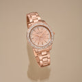  Shop Authentic Michael Kors Liliane Three Hand Rose Gold Dial Rose Gold Steel Strap Watch For Women - MK4651 - Luxxuri