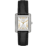  Shop Authentic Michael Kors Emery Three Hand Silver Dial Black Leather Strap Watch For Women - MK4696 - Luxxuri