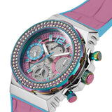  Shop Authentic Guess Fusion Chronograph Pink Dial Pink Leather Strap Watch for Women - GW0553L5 - Luxxuri