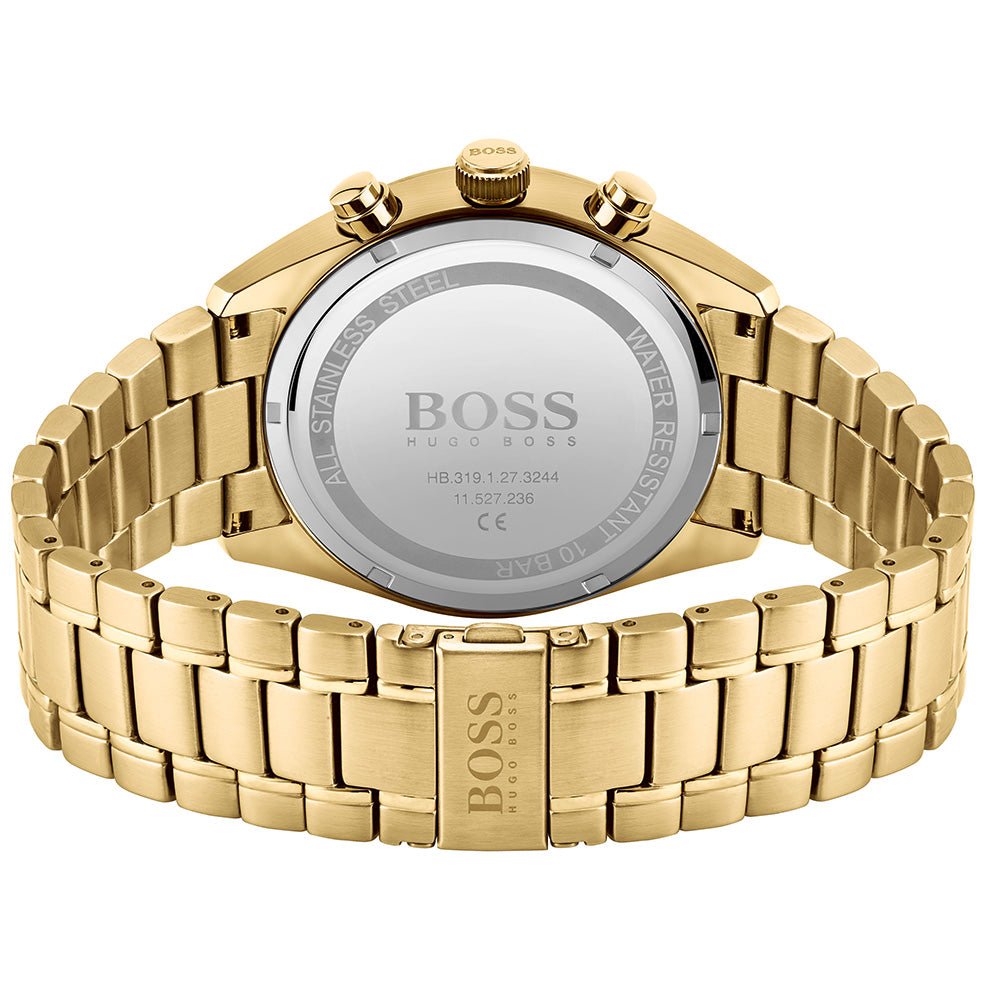  Shop Authentic Hugo Boss Champion Black Dial Gold Steel Strap Watch for Men - 1513848 - Luxxuri