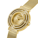  Shop Authentic Guess Dream Quartz Gold Dial Gold Mesh Strap Watch For Women - GW0550L2 - Luxxuri