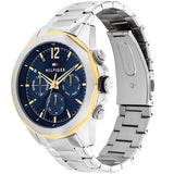  Shop Authentic Tommy Hilfiger Lars Chronograph Blue Dial Silver Steel Strap Watch For Men - 1792059 - Luxxuri