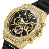  Shop Authentic Guess Momentum Chronograph Diamonds Black Dial Black Silicone Strap Watch For Men - GW0518G2 - Luxxuri
