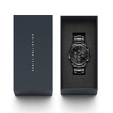  Shop Authentic Daniel Wellington Iconic Chronograph Black Dial Black Steel Strap Watch For Men - DW00100642 - Luxxuri