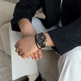  Shop Authentic Daniel Wellington Iconic Chronograph Black Dial Black Steel Strap Watch For Men - DW00100642 - Luxxuri