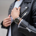  Shop Authentic Daniel Wellington Iconic Link Chronograph Grey Dial Grey Steel Strap Watch for Men - DW00100643 - Luxxuri