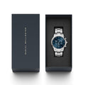  Shop Authentic Daniel Wellington Iconic Chronograph Link Blue Dial Silver Steel Strap Watch For Men - DW00100644 - Luxxuri