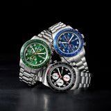  Shop Authentic Fossil Sport Tourer Chronograph Green Dial Silver Steel Strap Watch for Men - FS6048 - Luxxuri