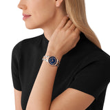  Shop Authentic Michael Kors Lauryn Three-Hand Blue Dial Two Tone Steel Strap Watch for Women - MK4738 - Luxxuri